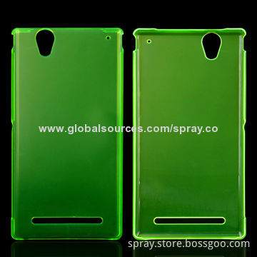 Ultra-thin Crystal Mobile Phone Cases for Sony Xperia T2, Clear PC Material/Various Colors Available
